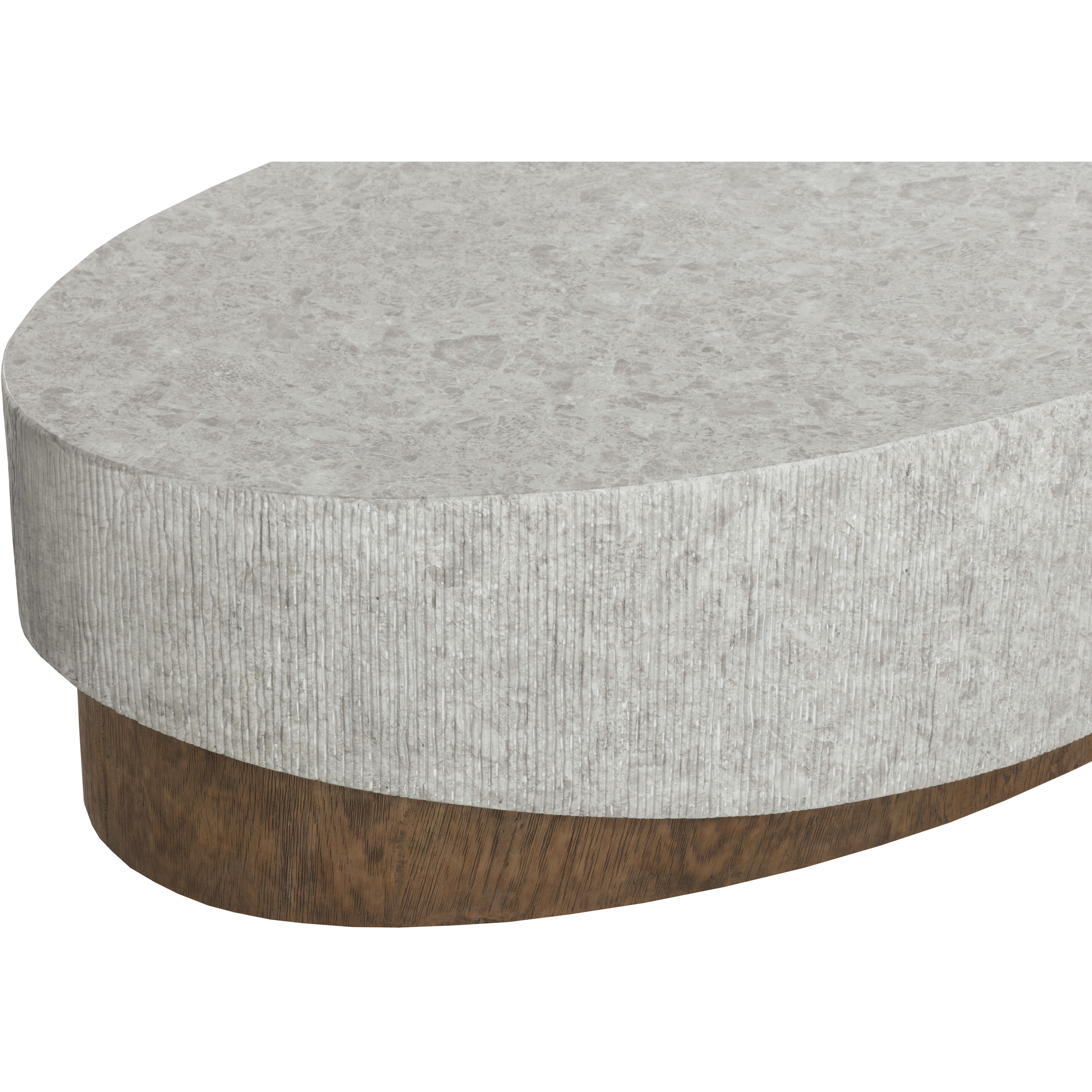 Leda 55 X 30 inch Warm Grey / Warm Brown Outdoor Coffee Table